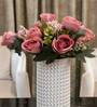 Dark pink Silk Rose Silk Bunch Single Stem Flower