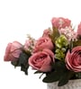 Dark pink Silk Rose Silk Bunch Single Stem Flower