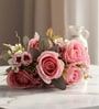 Dark pink Silk Rose Silk Bunch Single Stem Flower