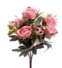 Dark pink Silk Rose Silk Bunch Single Stem Flower