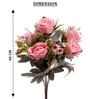Dark pink Silk Rose Silk Bunch Single Stem Flower