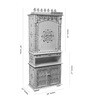 Dark Polish Sheesham & MDF Wooden Temple in Home & Office