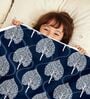 Dark Sapphire Microfiber Floral 120 Gsm Single Kids Comforter