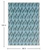 Dark Turquoise Geometric Polyester 8 ft x 10 ft Machine Made Carpet