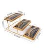 Darkbrown Mango wood & Aluminium 17 Inch Appetizer Platters