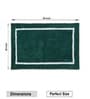 Darkgreen Cotton 20X30 Inches Anti-Skid Bath Mat Set Of 2