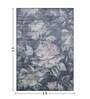 DarkGrey Floral 3x5 Feet Machine Made Carpet