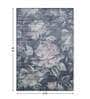 DarkGrey Floral 4x6 Feet Machine Made Carpet