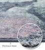 DarkGrey Floral 5x7 Feet Machine Made Carpet