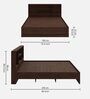 Daro King Size Bed Without Storage in Brown Colour