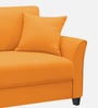Daroo Velvet 1 Seater Sofa In Tangerine Orange Colour