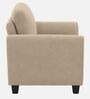 Daroo Velvet Fabric 1 Seater Sofa In Beige Colour