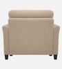 Daroo Velvet Fabric 1 Seater Sofa In Beige Colour