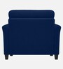 Daroo Velvet Fabric 1 Seater Sofa In Blue Colour