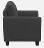 Daroo Velvet Fabric 1 Seater Sofa In Grey Colour