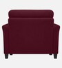 Daroo Velvet Fabric 1 Seater Sofa In Maroon Colour