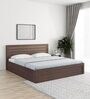 Darren King Size Bed in Reddica Walnut Matte Finish with Box Storage