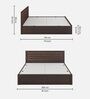 Darren King Size Bed in Reddica Walnut Matte Finish with Box Storage