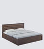 Darren King Size Bed in Reddica Walnut Matte Finish with Box Storage