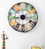 Darsh Multicolour Iron Wall Clock