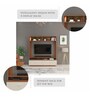 Dartix TV Unit in Walnut & White Finish for TVs up to 50"