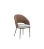 Dash Leatherette Dining Chair In Medium Brown Finish