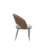 Dash Leatherette Dining Chair In Medium Brown Finish