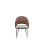 Dash Leatherette Dining Chair In Medium Brown Finish