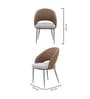 Dash Leatherette Dining Chair In Medium Brown Finish