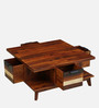 Dassel Sheesham Wood Coffee Table In Scratch Resistant Honey Oak Finish