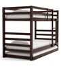 Dave Bunk Bed with Trundle in Walnut Finish