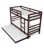 Dave Bunk Bed with Trundle in Walnut Finish