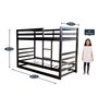 Dave Bunk Bed with Trundle in Wenge Finish