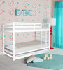 Dave Bunk Bed with Trundle in White Finish
