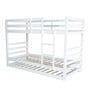 Dave Bunk Bed with Trundle in White Finish