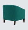 Daviana Walnut Finish Boucle Fabric Lounge Chair In Green Colour