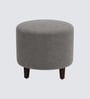 Daviana Walnut Finish Boucle Fabric Chair In Grey Colour Daviana Walnut Finish Boucle Fabric Chair In Grey Colour