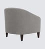 Daviana Walnut Finish Boucle Fabric Chair In Grey Colour Daviana Walnut Finish Boucle Fabric Chair In Grey Colour