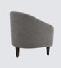 Daviana Walnut Finish Boucle Fabric Chair In Grey Colour Daviana Walnut Finish Boucle Fabric Chair In Grey Colour