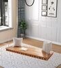 David Solid Wood Swing With Cushion In Natural Brown Finish