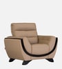 Davos Leatherette 1 Seater Sofas In Beige Color