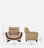 Davos Leatherette 1 Seater Sofas In Beige Color