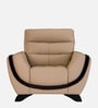 Davos Leatherette 1 Seater Sofas In Beige Color