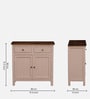Davos Mango Wood 2 Door Sideboard In Pink Colour
