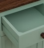 Davos Mango Wood 4 Door Sideboard In Light Green Colour