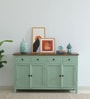 Davos Mango Wood 4 Door Sideboard In Light Green Colour