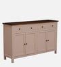 Davos Mango Wood 4 Door Sideboard In Pink Colour