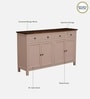 Davos Mango Wood 4 Door Sideboard In Pink Colour