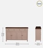 Davos Mango Wood 4 Door Sideboard In Pink Colour