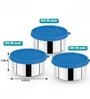 Day To Day  Blue Stainless steel ( Set of 3 )  Storage Container